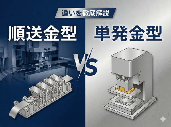 順送プレス金型と単発プレス金型の違いとは？サムネイル